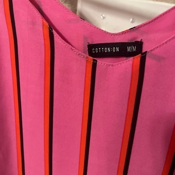 Cotton on pink stripped tank top - Picture 2 of 3